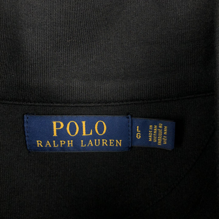 Ralph Lauren POLO RALPH LAUREN Half-zip sweatshirt, sweatshirt, men's size L polyester black type Vintage Second Hand