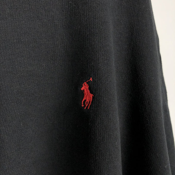 Ralph Lauren POLO RALPH LAUREN Half-Zip Sweatshirt, Men's XL cotton black type Vintage Second Hand