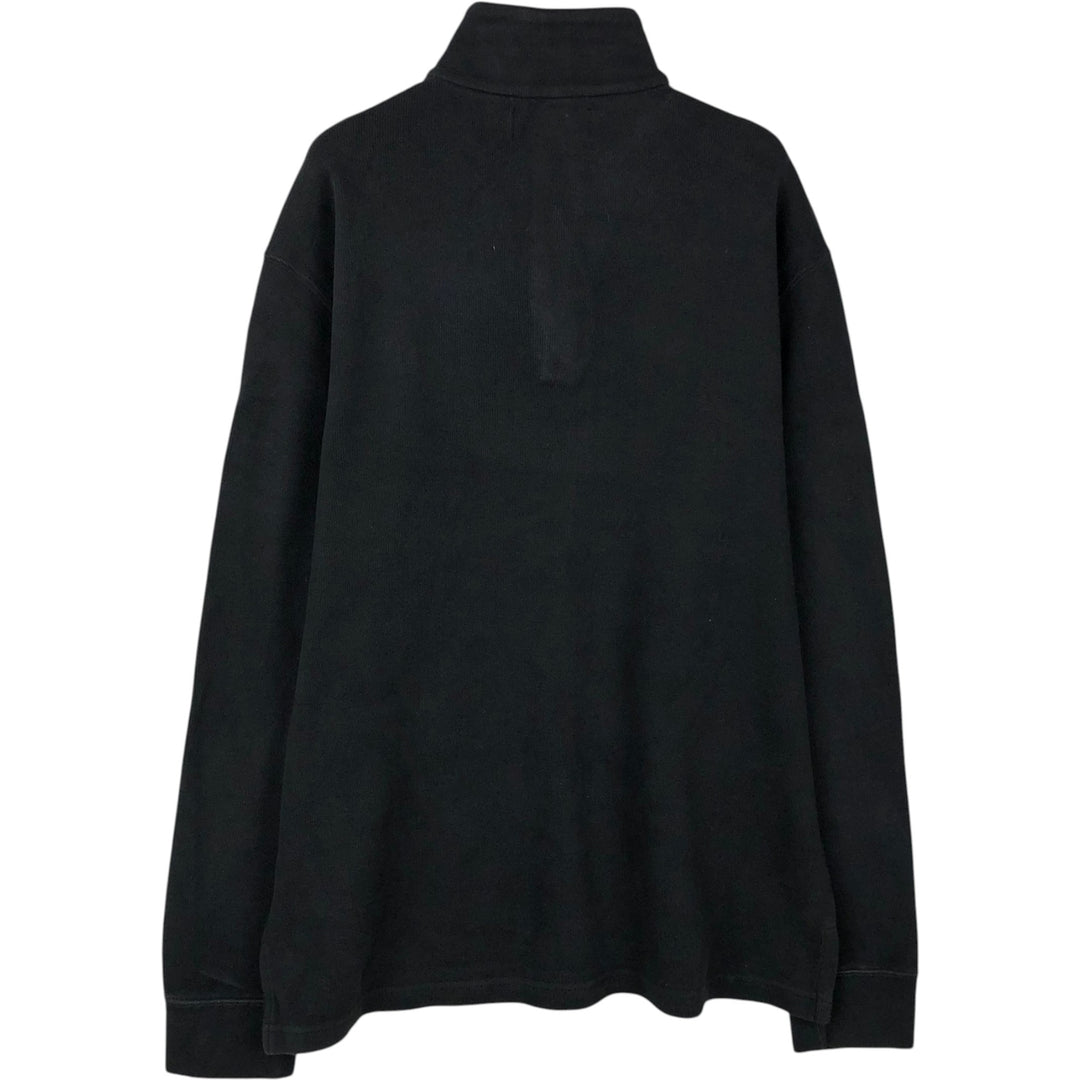 Ralph Lauren POLO by Ralph Lauren Half-Zip Sweatshirt, Men's M cotton black type Vintage Second Hand