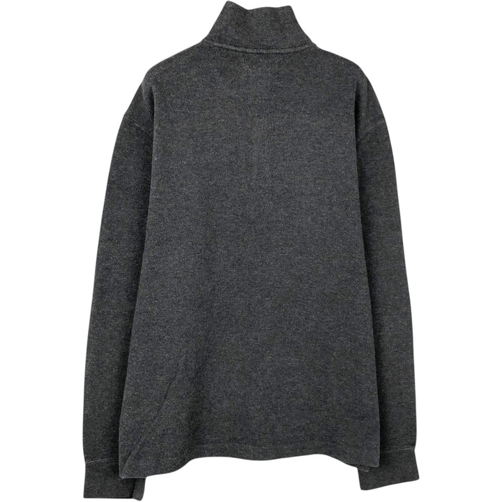 Ralph Lauren POLO by Ralph Lauren Half-Zip Sweatshirt, Men's M cotton Charcoal Vintage Second Hand