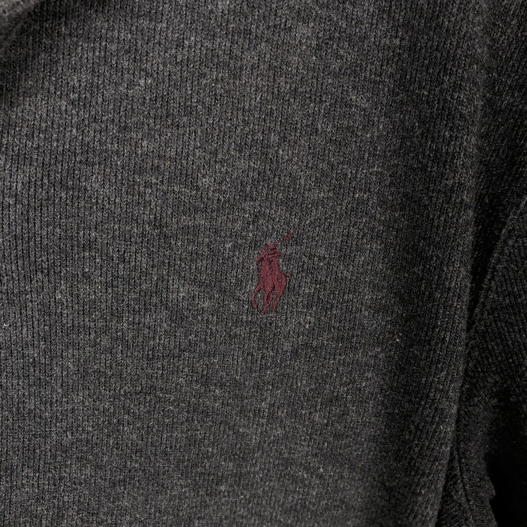 Ralph Lauren POLO by Ralph Lauren Half-Zip Sweatshirt, Men's M cotton Charcoal Vintage Second Hand