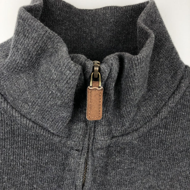 Ralph Lauren POLO by Ralph Lauren Half-Zip Sweatshirt, Men's M cotton Charcoal Vintage Second Hand
