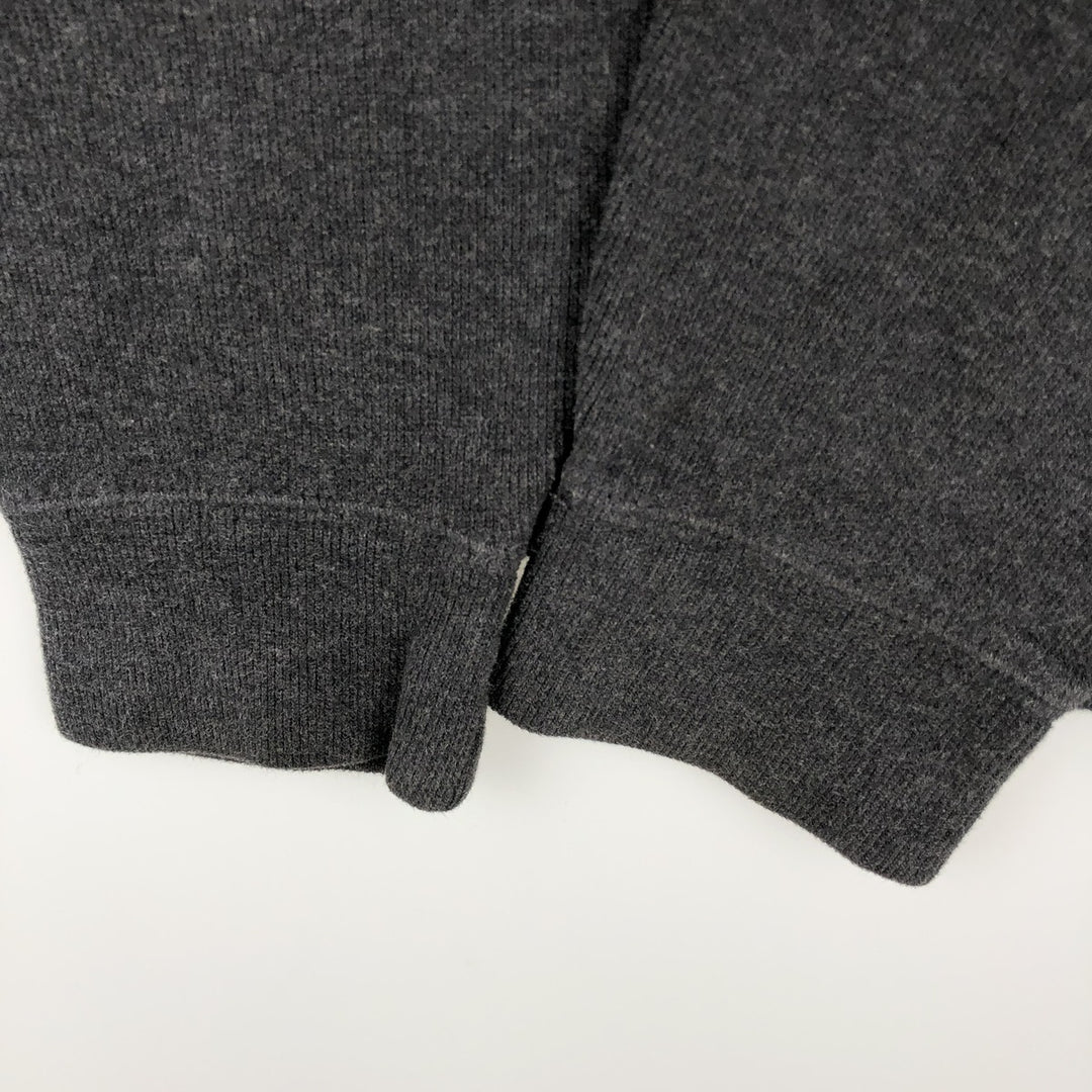 Ralph Lauren POLO by Ralph Lauren Half-Zip Sweatshirt, Men's M cotton Charcoal Vintage Second Hand
