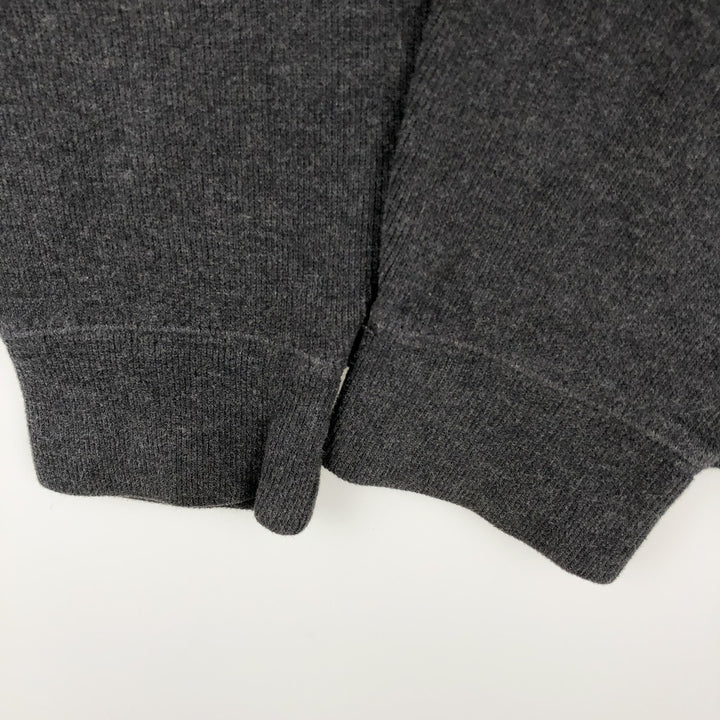 Ralph Lauren POLO by Ralph Lauren Half-Zip Sweatshirt, Men's M cotton Charcoal Vintage Second Hand