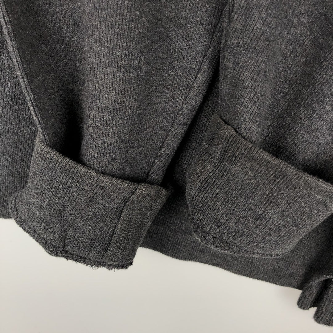 Ralph Lauren POLO by Ralph Lauren Half-Zip Sweatshirt, Men's M cotton Charcoal Vintage Second Hand