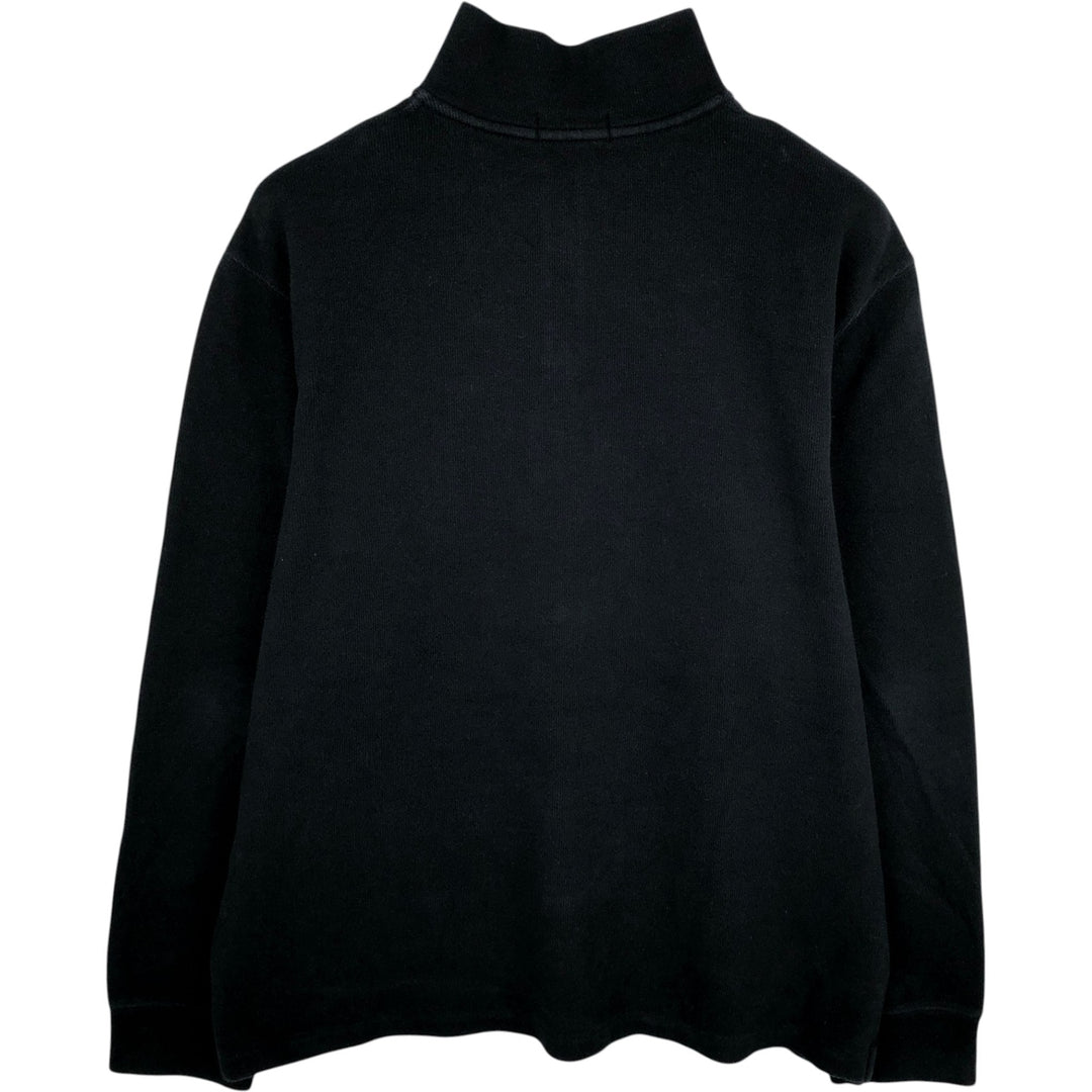Ralph Lauren POLO RALPH LAUREN Half-zip sweatshirt, sweatshirt, men's size L cotton black type Vintage Second Hand