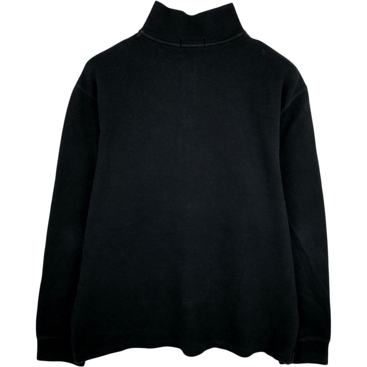 Ralph Lauren POLO RALPH LAUREN Half-zip sweatshirt, sweatshirt, men's size L cotton black type Vintage Second Hand