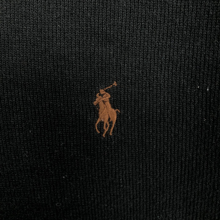 Ralph Lauren POLO RALPH LAUREN Half-zip sweatshirt, sweatshirt, men's size L cotton black type Vintage Second Hand