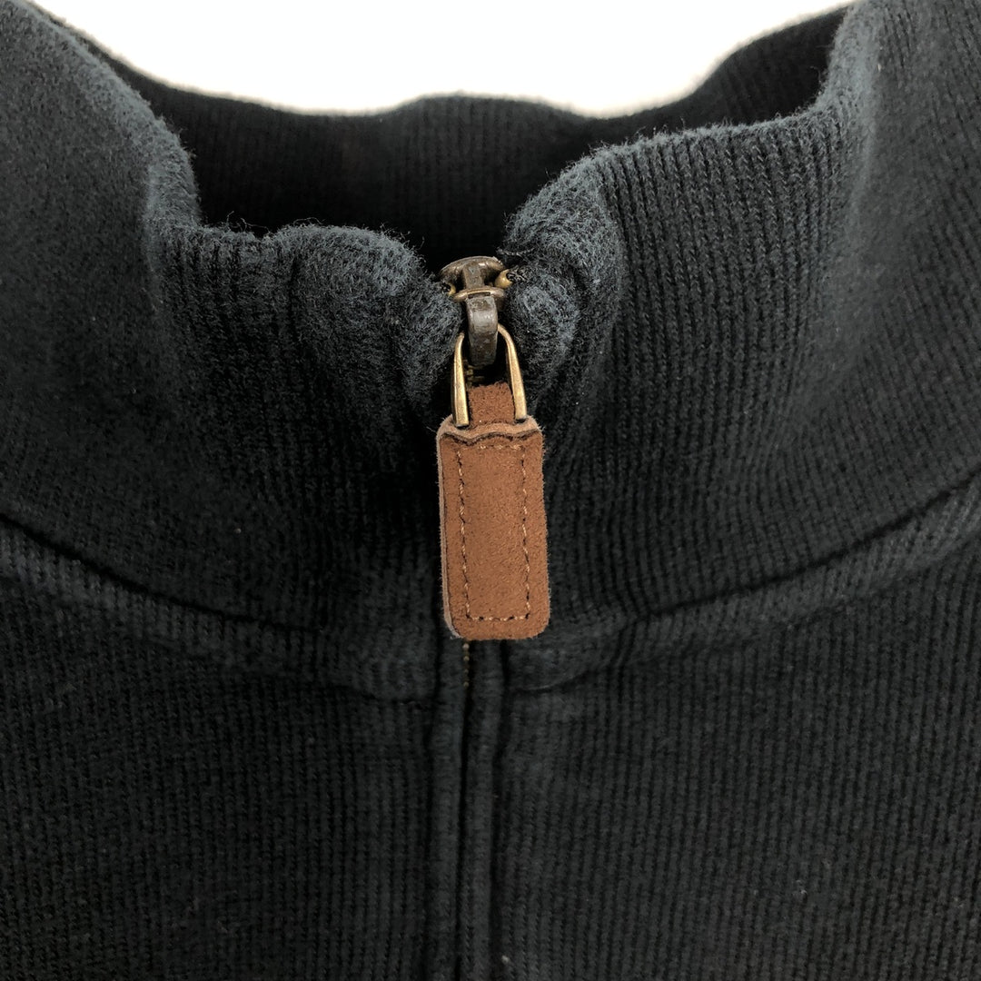 Ralph Lauren POLO RALPH LAUREN Half-zip sweatshirt, sweatshirt, men's size L cotton black type Vintage Second Hand