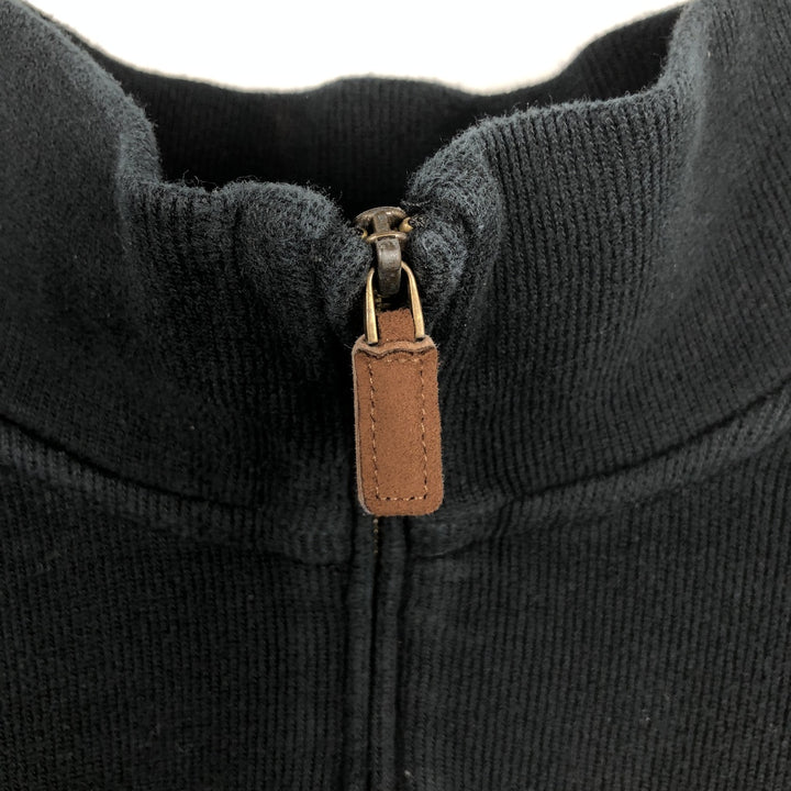 Ralph Lauren POLO RALPH LAUREN Half-zip sweatshirt, sweatshirt, men's size L cotton black type Vintage Second Hand