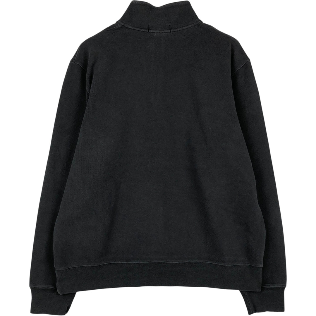 Ralph Lauren POLO by Ralph Lauren Half-Zip Sweatshirt, Men's XL cotton black type Vintage Second Hand