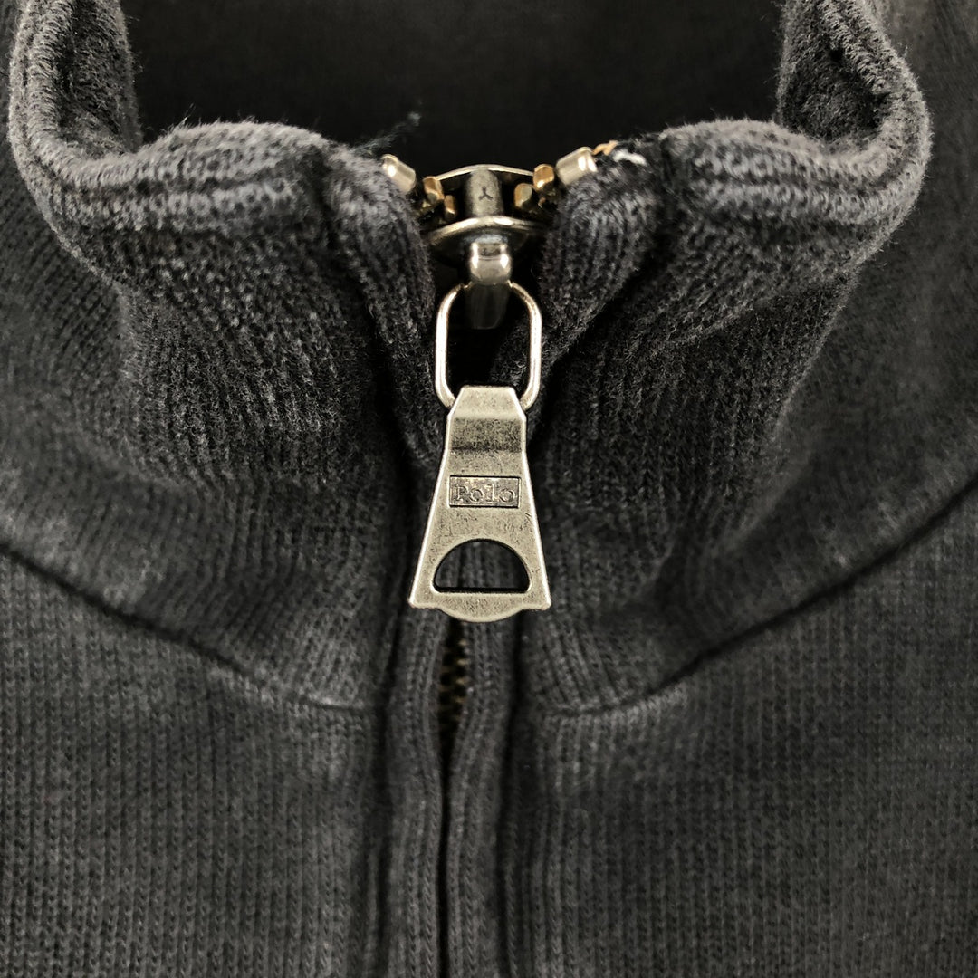 Ralph Lauren POLO by Ralph Lauren Half-Zip Sweatshirt, Men's XL cotton black type Vintage Second Hand
