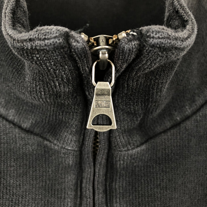 Ralph Lauren POLO by Ralph Lauren Half-Zip Sweatshirt, Men's XL cotton black type Vintage Second Hand