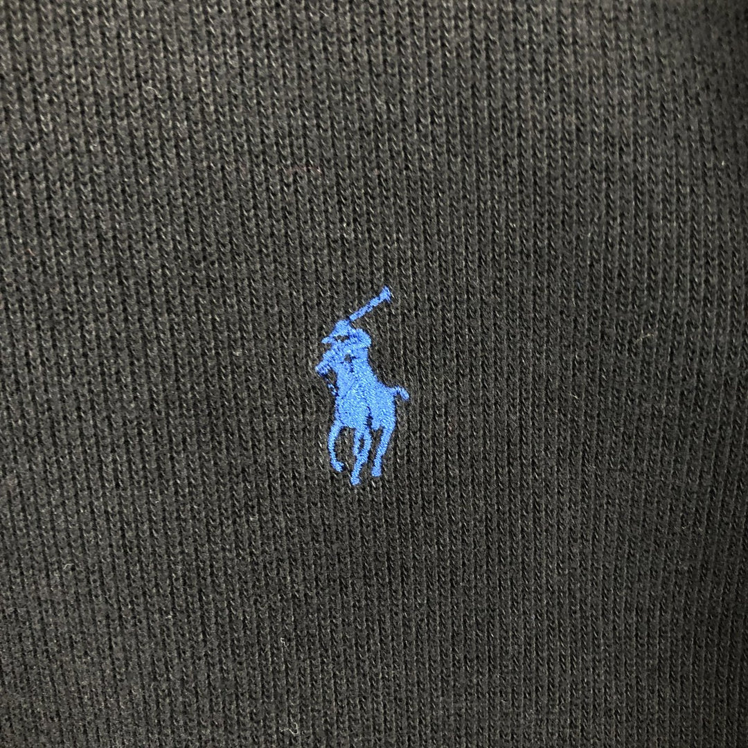 Ralph Lauren POLO by Ralph Lauren Half-Zip Sweatshirt, Men's XXL cotton navy blue type Vintage Second Hand