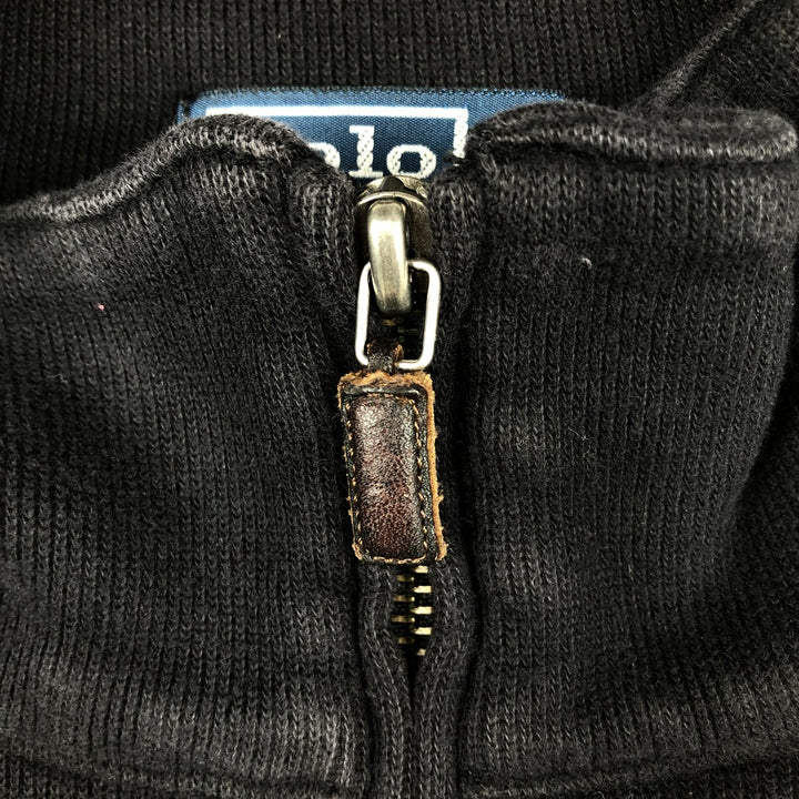 Ralph Lauren POLO by Ralph Lauren Half-Zip Sweatshirt, Men's XXL cotton navy blue type Vintage Second Hand