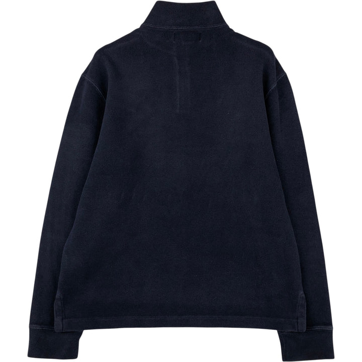 Ralph Lauren POLO by Ralph Lauren Half-Zip Sweatshirt, Men's M cotton navy blue type Vintage Second Hand