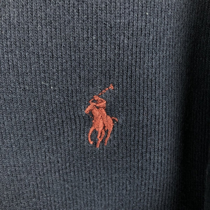 Ralph Lauren POLO by Ralph Lauren Half-Zip Sweatshirt, Men's M cotton navy blue type Vintage Second Hand