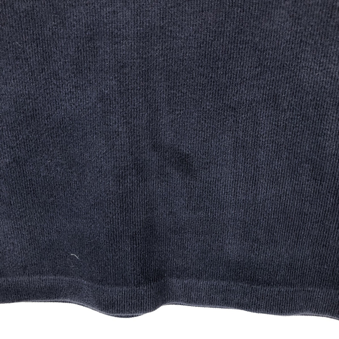 Ralph Lauren POLO by Ralph Lauren Half-Zip Sweatshirt, Men's M cotton navy blue type Vintage Second Hand