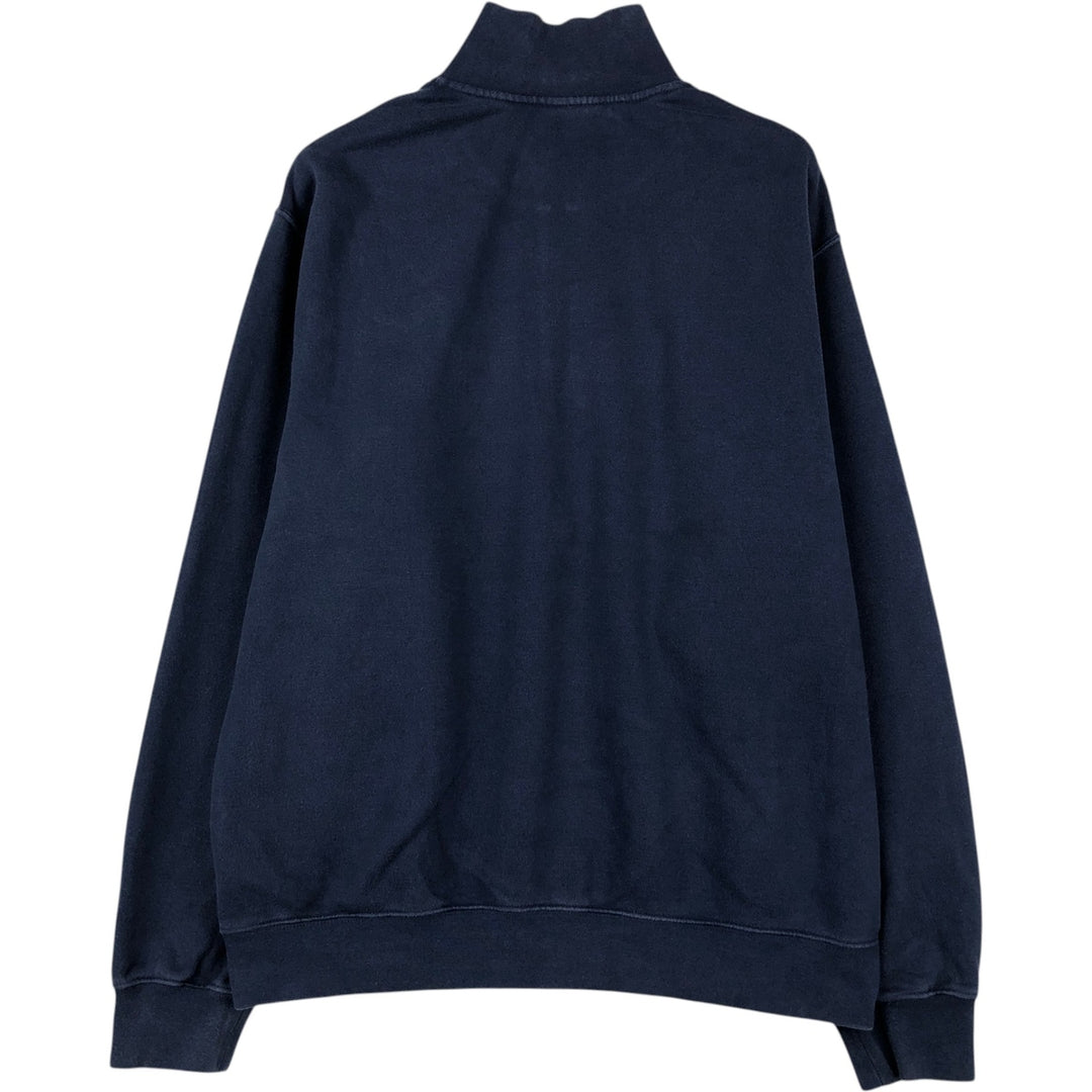 2000'S Nike Half-Zip Sweatshirt (Men's Size L) cotton navy blue type Vintage Second Hand