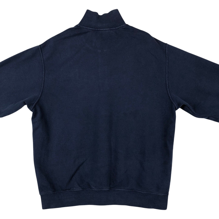 2000'S Nike Half-Zip Sweatshirt (Men's Size L) cotton navy blue type Vintage Second Hand