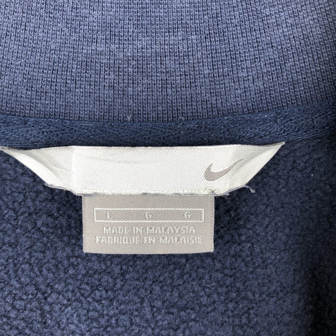 2000'S Nike Half-Zip Sweatshirt (Men's Size L) cotton navy blue type Vintage Second Hand