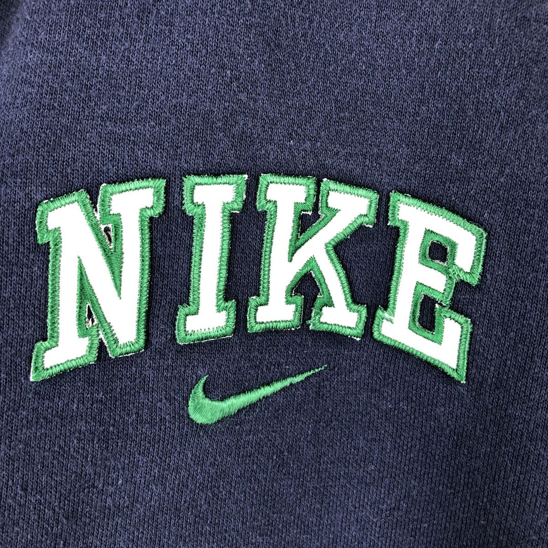 2000'S Nike Half-Zip Sweatshirt (Men's Size L) cotton navy blue type Vintage Second Hand