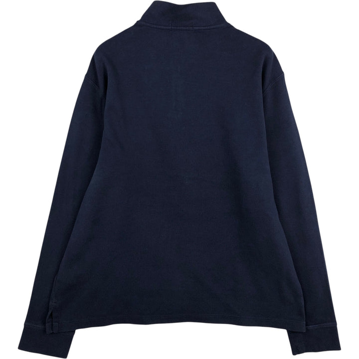 Ralph Lauren POLO RALPH LAUREN ESTATE RIB half-zip sweatshirt, sweatshirt, men's size L cotton navy blue type Vintage Second Hand