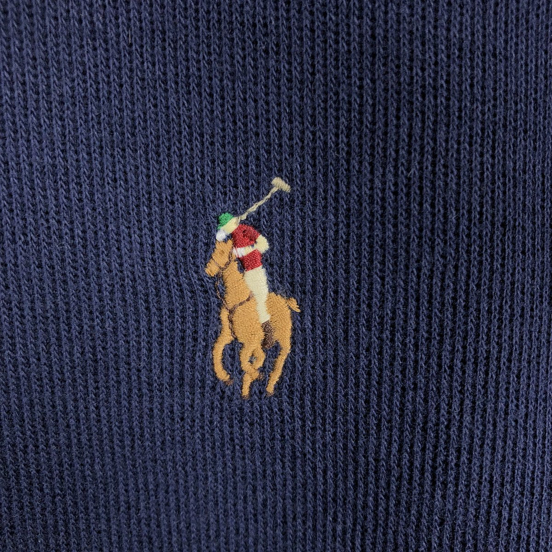 Ralph Lauren POLO RALPH LAUREN ESTATE RIB half-zip sweatshirt, sweatshirt, men's size L cotton navy blue type Vintage Second Hand
