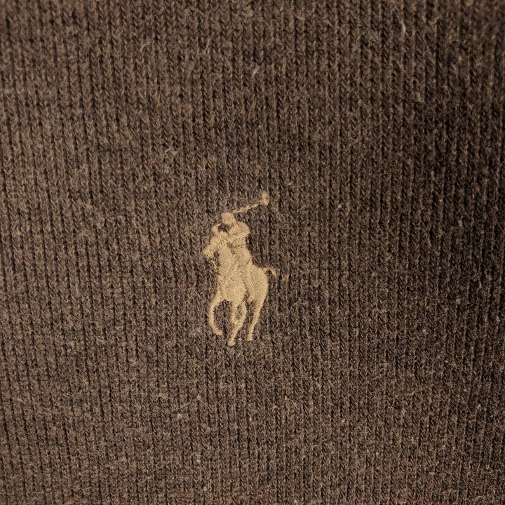 Ralph Lauren POLO RALPH LAUREN Half-zip sweatshirt, sweatshirt, men's size L cotton brown type Vintage Second Hand