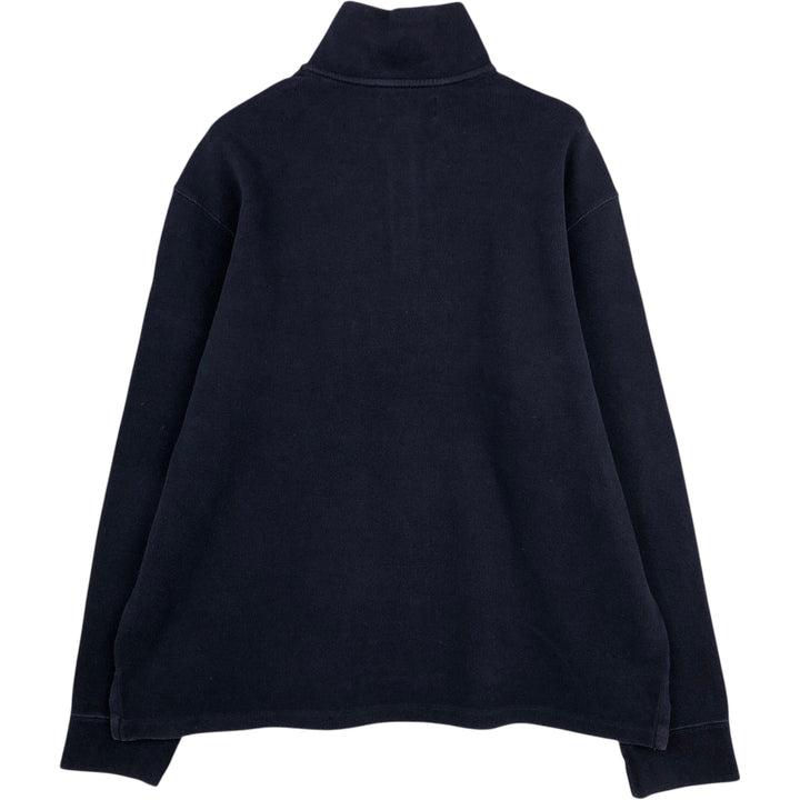 Ralph Lauren POLO by Ralph Lauren Half-Zip Sweatshirt, Men's XL cotton navy blue type Vintage Second Hand