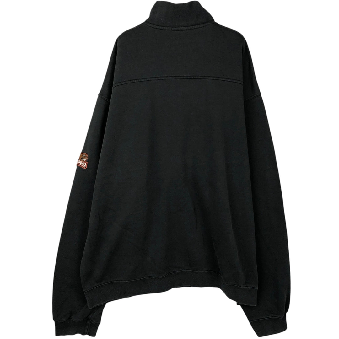2000'S Nike Half-Zip Sweatshirt, Men's Size XXL (approx.) cotton black type Vintage Second Hand