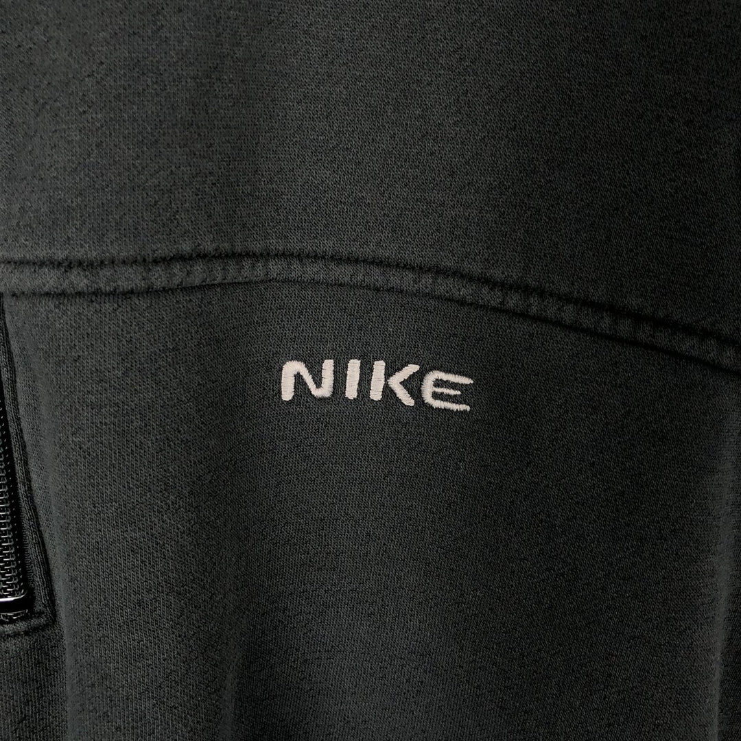 2000'S Nike Half-Zip Sweatshirt, Men's Size XXL (approx.) cotton black type Vintage Second Hand