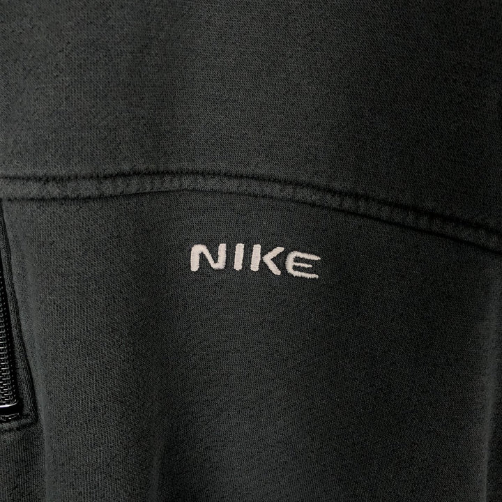 2000'S Nike Half-Zip Sweatshirt, Men's Size XXL (approx.) cotton black type Vintage Second Hand