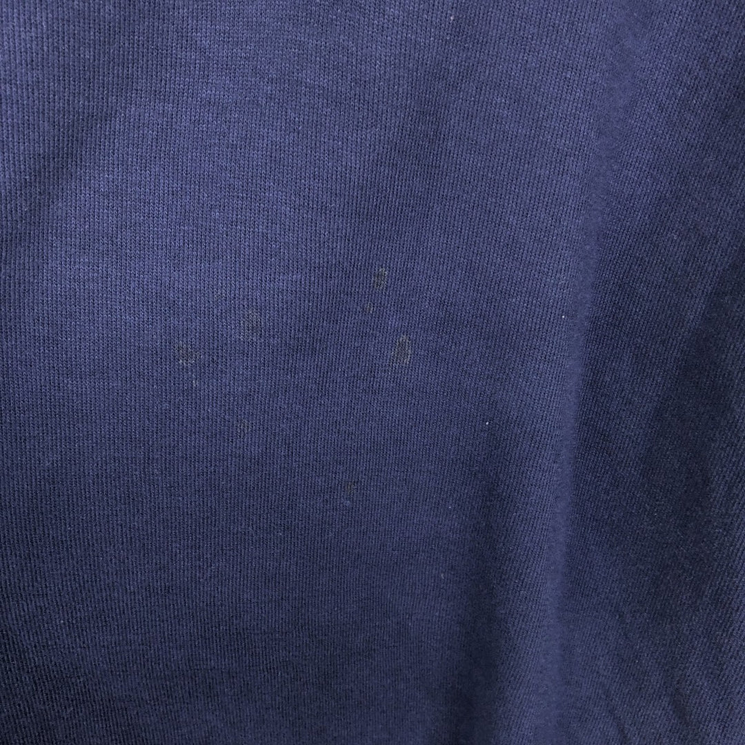 Ralph Lauren ESTATE RIB Rib Knit Half-Zip Sweatshirt (Men's Size XL) cotton navy blue type Vintage Second Hand