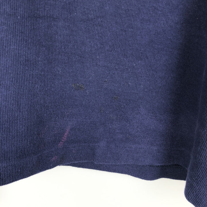 Ralph Lauren ESTATE RIB Rib Knit Half-Zip Sweatshirt (Men's Size XL) cotton navy blue type Vintage Second Hand