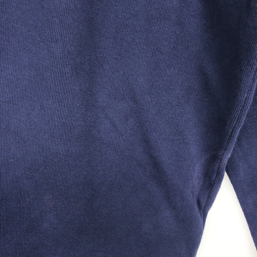 Ralph Lauren ESTATE RIB Rib Knit Half-Zip Sweatshirt (Men's Size XL) cotton navy blue type Vintage Second Hand