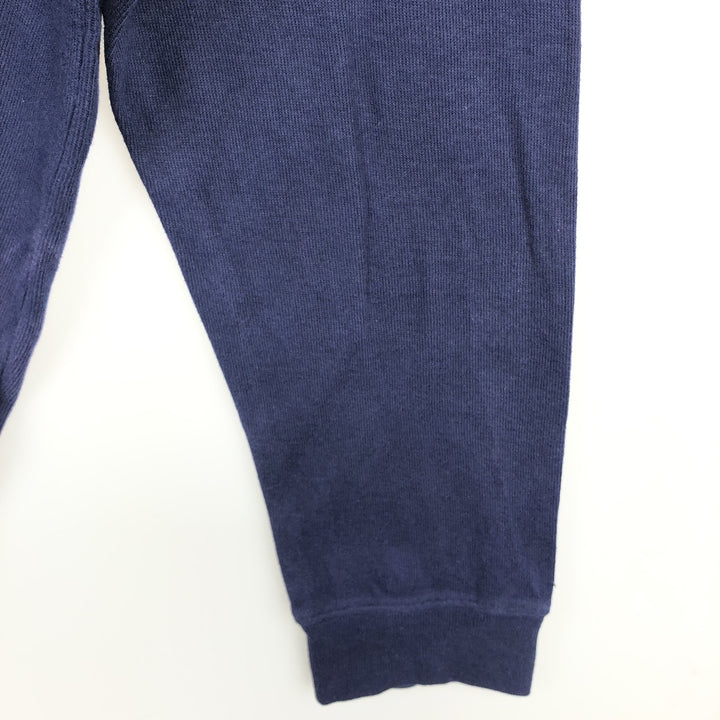 Ralph Lauren ESTATE RIB Rib Knit Half-Zip Sweatshirt (Men's Size XL) cotton navy blue type Vintage Second Hand