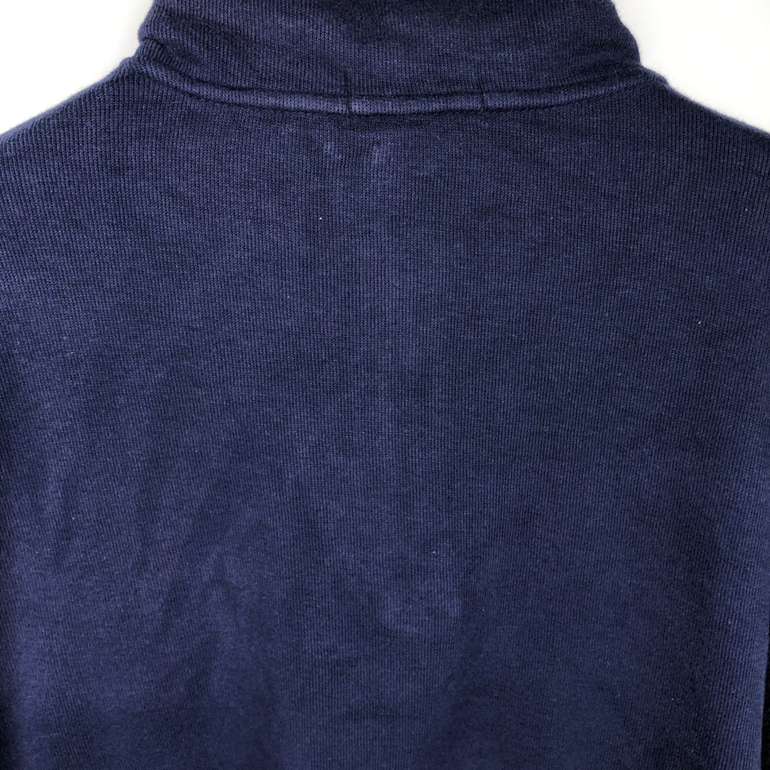 Ralph Lauren ESTATE RIB Rib Knit Half-Zip Sweatshirt (Men's Size XL) cotton navy blue type Vintage Second Hand