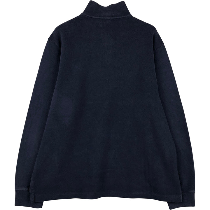 Ralph Lauren POLO RALPH LAUREN Half-zip sweatshirt, sweatshirt, men's size L cotton navy blue type Vintage Second Hand