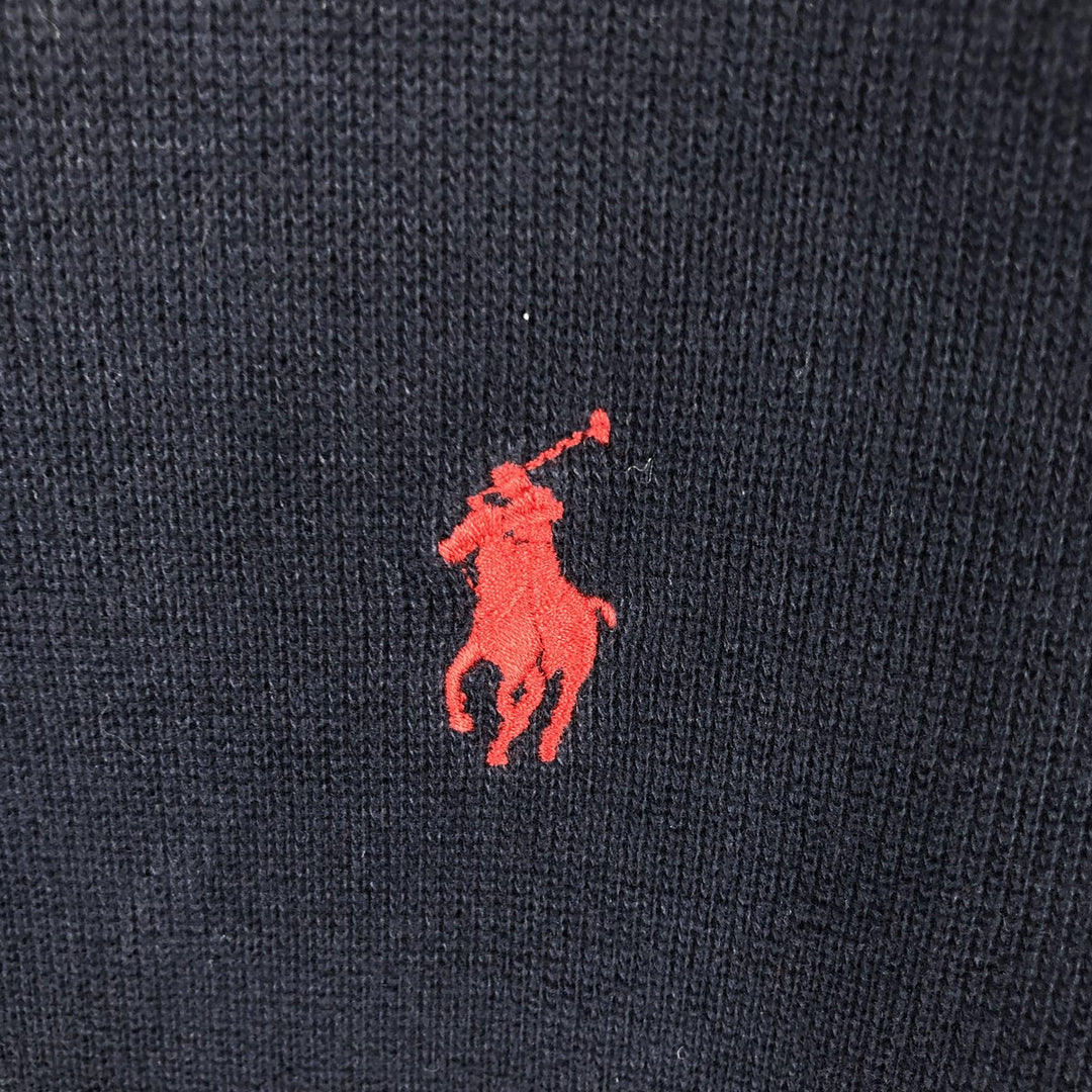 Ralph Lauren POLO RALPH LAUREN Half-zip sweatshirt, sweatshirt, men's size L cotton navy blue type Vintage Second Hand