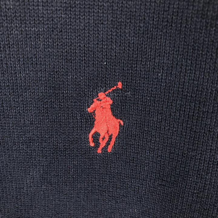 Ralph Lauren POLO RALPH LAUREN Half-zip sweatshirt, sweatshirt, men's size L cotton navy blue type Vintage Second Hand