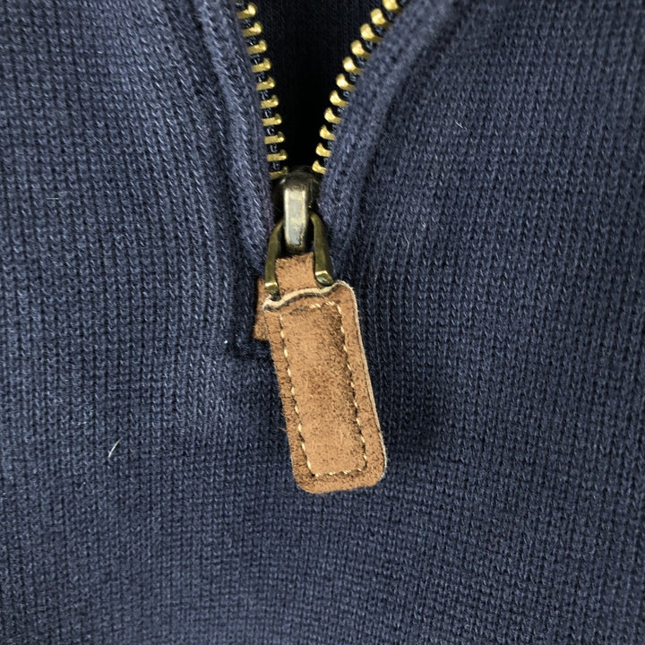Ralph Lauren POLO RALPH LAUREN Half-zip sweatshirt, sweatshirt, men's size L cotton navy blue type Vintage Second Hand