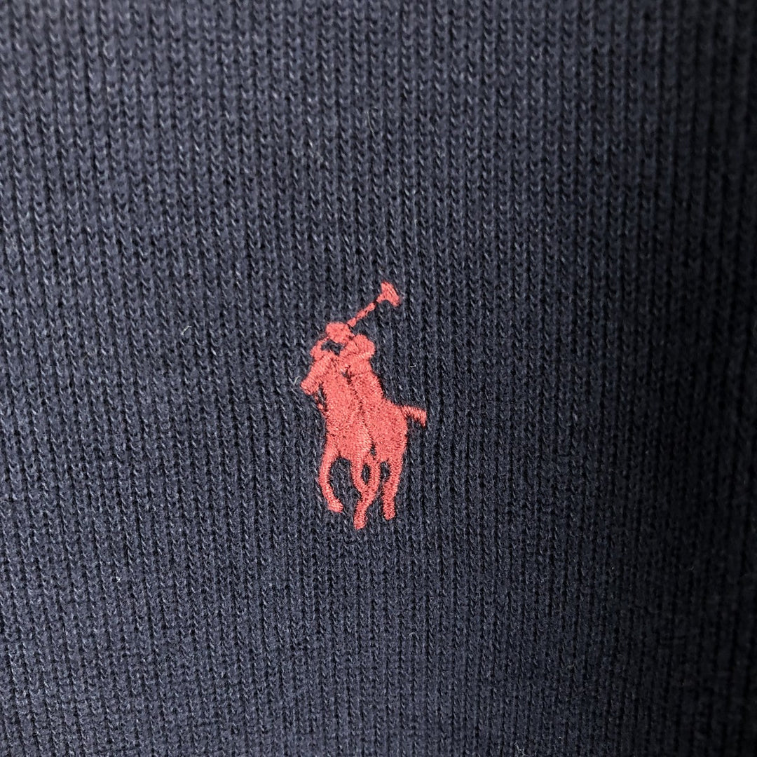 Ralph Lauren POLO RALPH LAUREN Half-zip sweatshirt, men's M size cotton navy blue type Vintage Second Hand