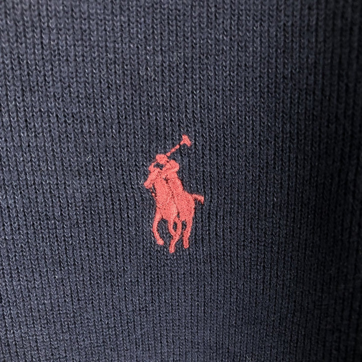 Ralph Lauren POLO RALPH LAUREN Half-zip sweatshirt, men's M size cotton navy blue type Vintage Second Hand