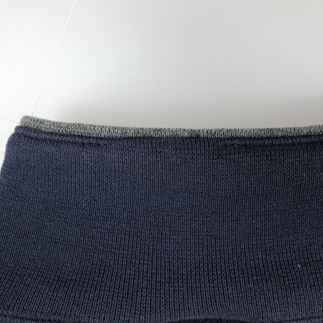 90'S Discus Athletic C Half-Zip Sweatshirt, Made in USA, Men's XL equivalent, Vintage cotton navy blue type Vintage Second Hand