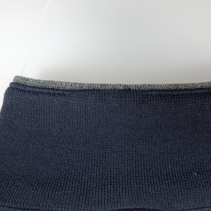90'S Discus Athletic C Half-Zip Sweatshirt, Made in USA, Men's XL equivalent, Vintage cotton navy blue type Vintage Second Hand