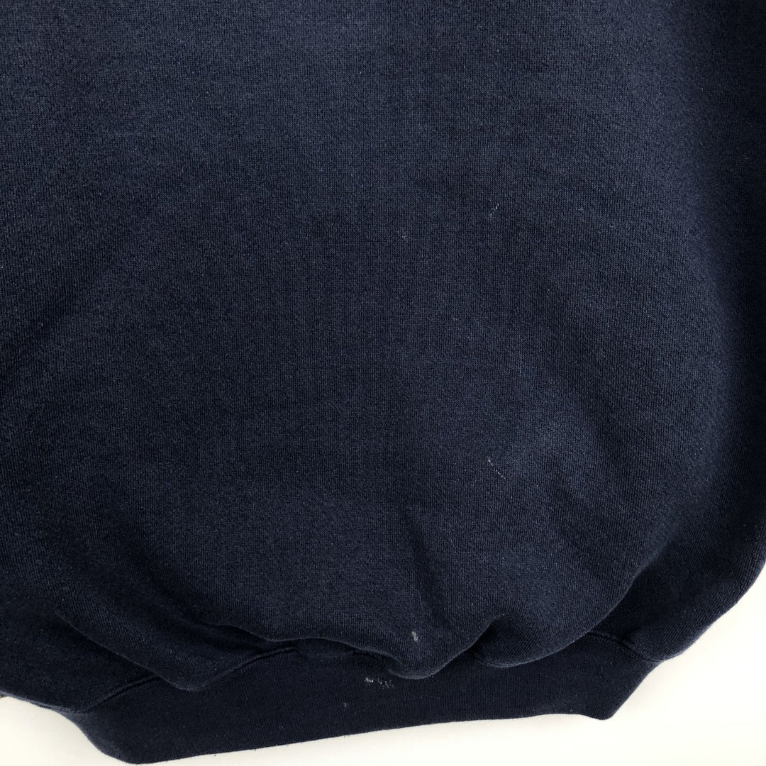 90'S Discus Athletic C Half-Zip Sweatshirt, Made in USA, Men's XL equivalent, Vintage cotton navy blue type Vintage Second Hand