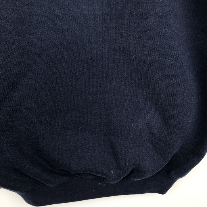 90'S Discus Athletic C Half-Zip Sweatshirt, Made in USA, Men's XL equivalent, Vintage cotton navy blue type Vintage Second Hand