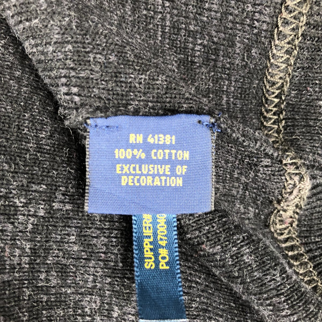 Ralph Lauren POLO RALPH LAUREN Half-zip sweatshirt, sweatshirt, men's size L cotton black type Vintage Second Hand