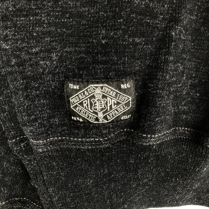 Ralph Lauren POLO RALPH LAUREN Half-zip sweatshirt, sweatshirt, men's size L cotton black type Vintage Second Hand